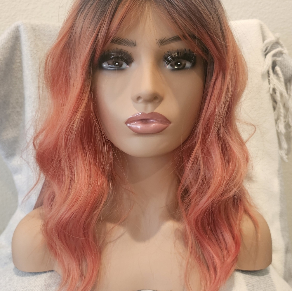 New in wholesale packaging, 18in ombre orange wig
